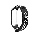 Rapidotzz Sporty Strap Replacement Strap for Xiaomi MI Band 4 and MI Band 3 Belt Band Compatible for Mi3 and Mi4 (Black White)