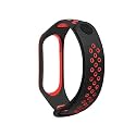 Rapidotzz Mi Band Straps - Pack of 1(Red, Unisex) | Removable Straps ONLY for MI Band 3 and 4 | Multicolour | Free Size | Only Straps | Easy to Maintain | Removable Straps for MI Smartwatch