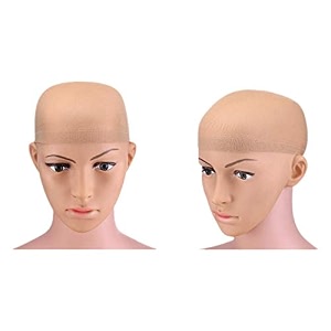 flexible breathable free-size hair mesh net cap for wig 2 pcs skin color