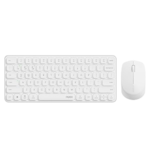 rapoo 9010m multi device wireless amp bluetooth keyboard amp mouse combo white