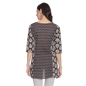 Rapsodia Womens Red Blue Sanganeri Block
