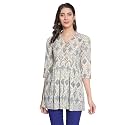 Rapsodia Women Abstract Printed Cotton Short Kurta