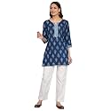 Rapsodia Women Cotton Navy Blue Ethnic Buti