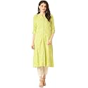 Rapsodia Women Lime Green Khari Floral Printed