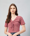 RARE Casual Solid Women Pink Top