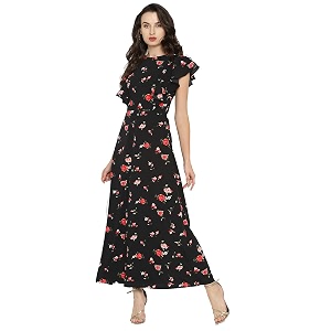 Rare London Womens Polyester A-Line Maxi Casual