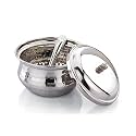 rare Pure Stainless Steel ST Ghee Pot with Spoon 280 ML (Kanha-Set of 1)