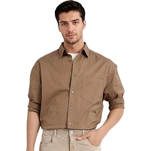 Rare Rabbit Boxy fit Plain Shirt