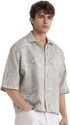 RARE RABBIT Men Printed Casual Grey Shirt