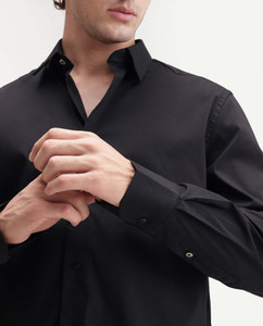 RARE RABBIT Men Solid Casual Black Shirt