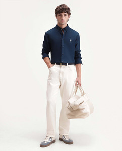 RARE RABBIT Men Solid Casual Dark Blue