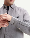 RARE RABBIT Men Solid Casual Grey Shirt