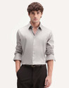 RARE RABBIT Men Solid Casual Grey Shirt