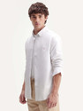 RARE RABBIT Men Solid Casual White Shirt