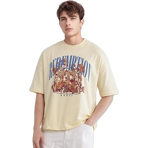 Rare Rabbit Oversized hd Print t-Shirt