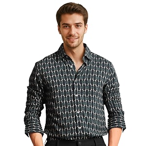 Rare Rabbit Regular fit Geometric Print Shirt