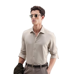 rare rabbit regular fit plain shirt