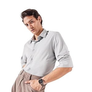 rare rabbit regular fit plain shirt