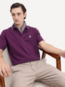 RARE RABBIT Solid Men Polo Neck Purple