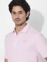 RARE RABBIT Solid Men Polo Neck Pink