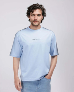RARE RABBIT Typography Men Crew Neck Light