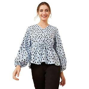 Rare Womens Polka Dots Regular Fit Blouse