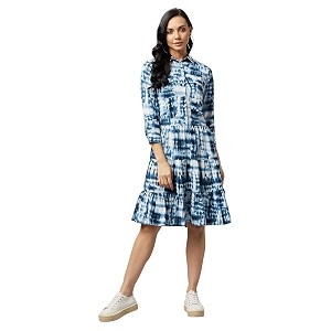 Rare Womens Polyester Fit and Flare Knee-Length