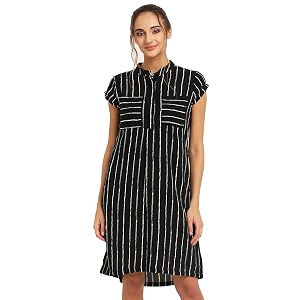 Rare Womens Polyester A-Line Knee-Length Casual Dress
