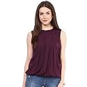 Rare Women's Plain Regular fit Top (EP1310_S_Maroon Small)