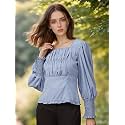 Rare Women Casual Blue Colour Square Neck