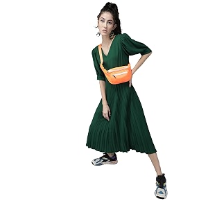 Rare Womens Polyester Fit and Flare Midi
