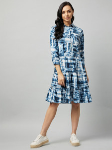 RARE Women Fit and Flare Multicolor Knee