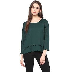RARE Women Maroon Georgette Top EP1058A