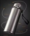 RAREGEAR Stainless Steel DoubleWall Insulated Vacuum Flask Bottle Office Travel Silver 1003 ml Water Bottle (Set of 1, Multicolor)