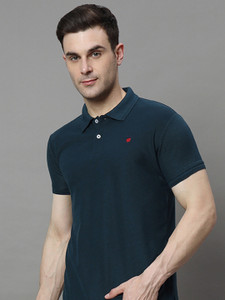 RARHANPREMIUM Solid Men Polo Neck Dark Green