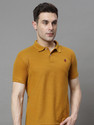 RARHANPREMIUM Solid Men Polo Neck Yellow T-Shirt