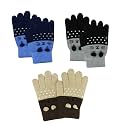 RARITYUS 2 or 3 Pairs Kids Cute Cat Warm Gloves Winter Knitted Mittens for Boys Girls Toddler 0-15 Years old