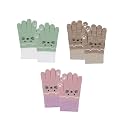 RARITYUS 2 or 3 Pairs Kids Cute Cat Warm Gloves Winter Knitted Mittens for Boys Girls Toddler 0-15 Years old