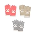 RARITYUS 2 or 3 Pairs Kids Cute Cat Warm Gloves Winter Knitted Mittens for Boys Girls Toddler 0-15 Years old
