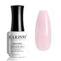 RARJSM Nude Pearl Shell Glitter Gel Nail Polish Bubble Pink Clear Sheer Light Pink with PinkShimmer Gel Polish 15ml Soak Off Transparent Jelly Skin Color Home Salon French Manicure Curing Requires