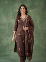 Ras Madhuri Embroidered Kurta TrouserPant Dupatta
