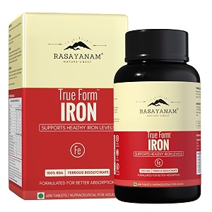 rasayanam iron supplement for women amp men  ferrous bisglycinate with 4x absorption  vitamin c amp b-complex  easy digestion boosts hemoglobin amp energy