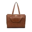 RASHKI FERO - Laptop &amp; Travel Tote Bag for Women | Vegan Leather Laptop Bag | Work Tote Bag with detachable Wallet | Office Travel Business Trip Bag | Professional Bag