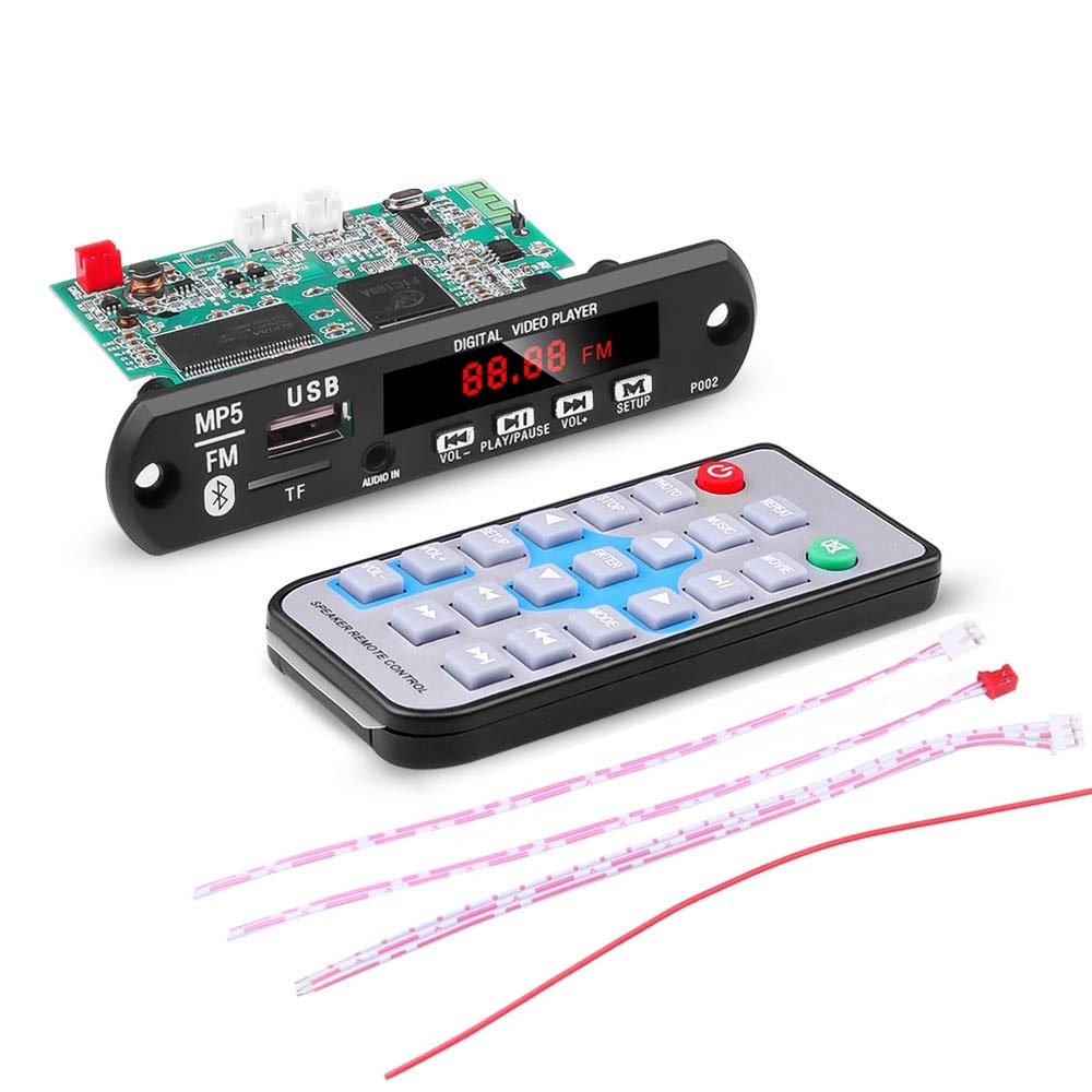 VOANZO Bluetooth 5.0 Audiodecoder – MP3/WMA/FLAC/APE – Met FM, USB, SD En Afstandsbediening – Voor Autoradio