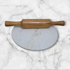 rasi gallery marble chaklarolling pin boardroti makerchaklachapati maker for home amp kitchen  white marble roti maker with wooden belan 9 inch white chakla belan