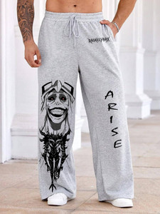 RASKELYBAX Printed Men Grey Track Pants