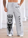 RASKELYBAX Printed Men Grey Track Pants