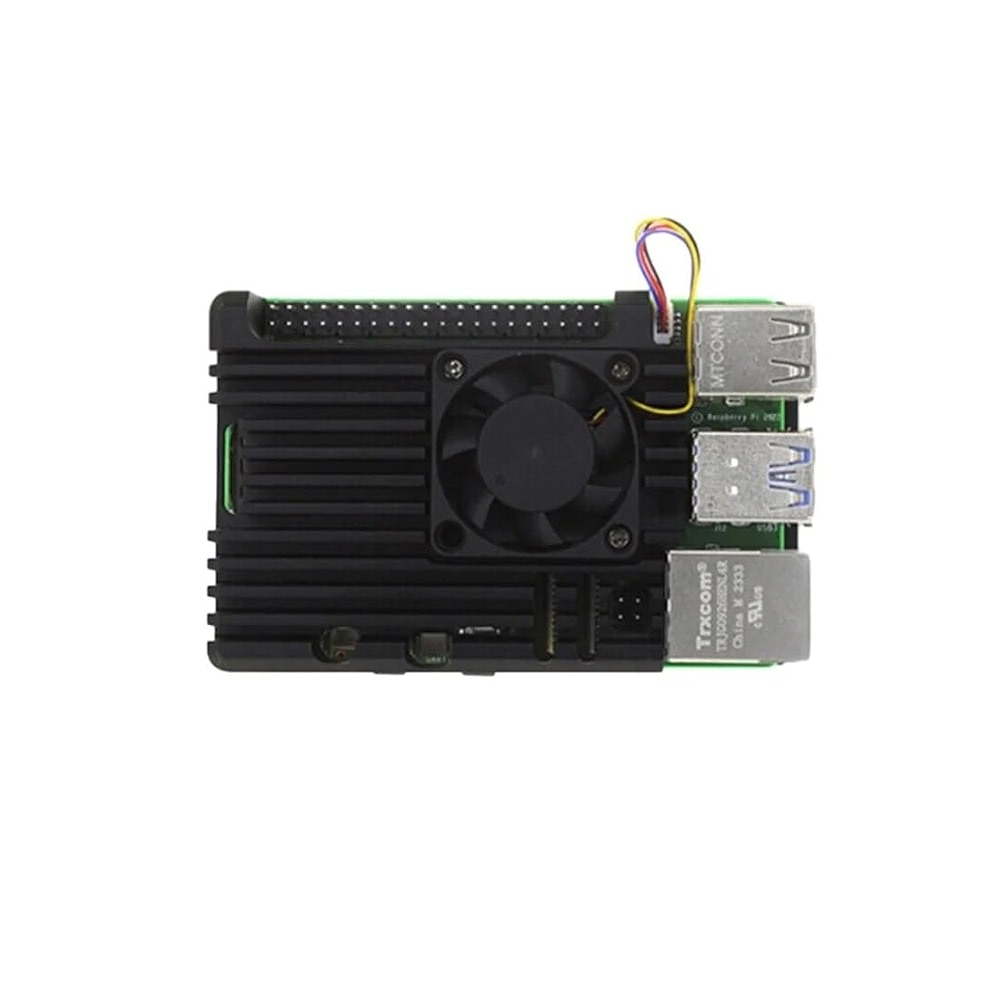 Raspberry Pi 5 Aluminum Case With PWM Cooling Fan - Metal Protective ...