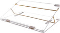 RASPER 2 Compartments Clear Acrylic Table Top Elevator Acrylic Writing Desk With Adjustable Height (Standard Size 21x15 Inches) Premium Quality With 1 Year Warranty