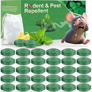 rat repellent for car home pack of 1 10 tablet mouse peppermint oil to protect wires in car bike amp truck engine no kill only repels home indoor-outdoor garage rat controller pills to keep rodents out of car 1